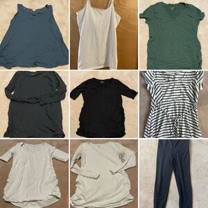 9 piece maternity bundle - all size large